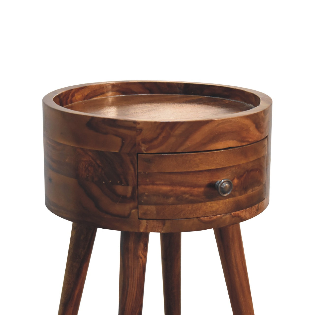 Levzu Honey Wood Bedside Table - Image 4