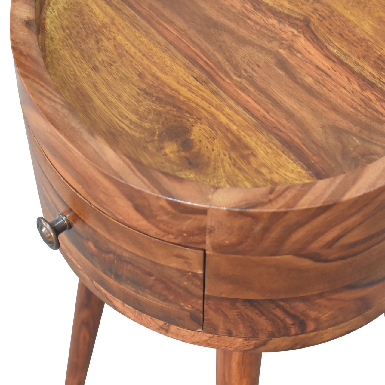 Levzu Honey Wood Bedside Table - Image 6
