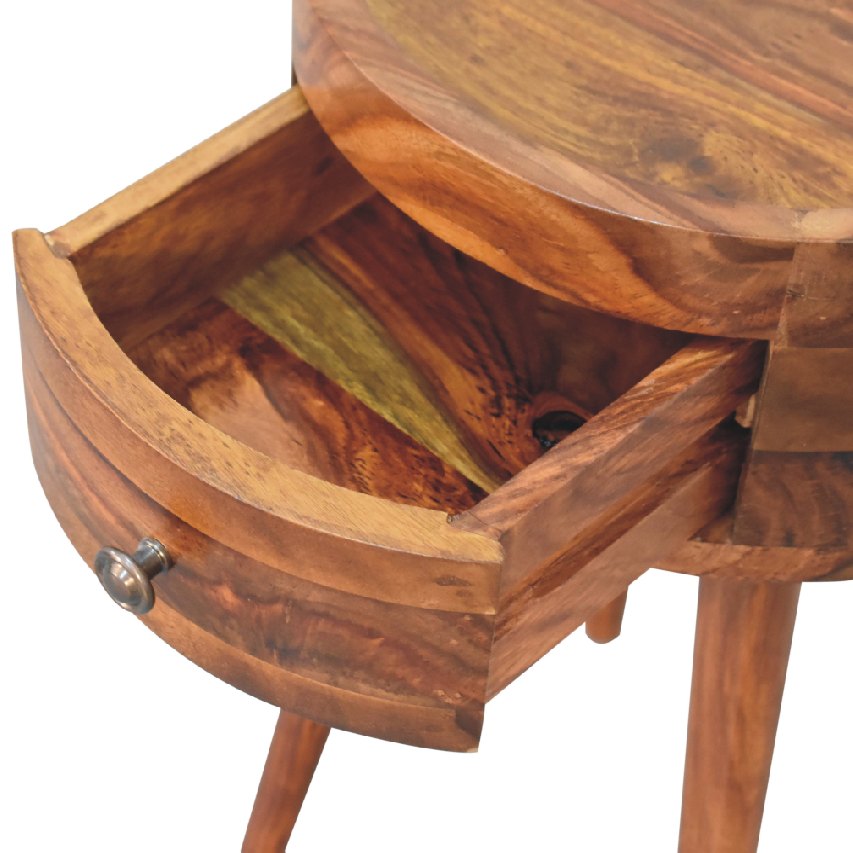 Levzu Honey Wood Bedside Table - Image 7