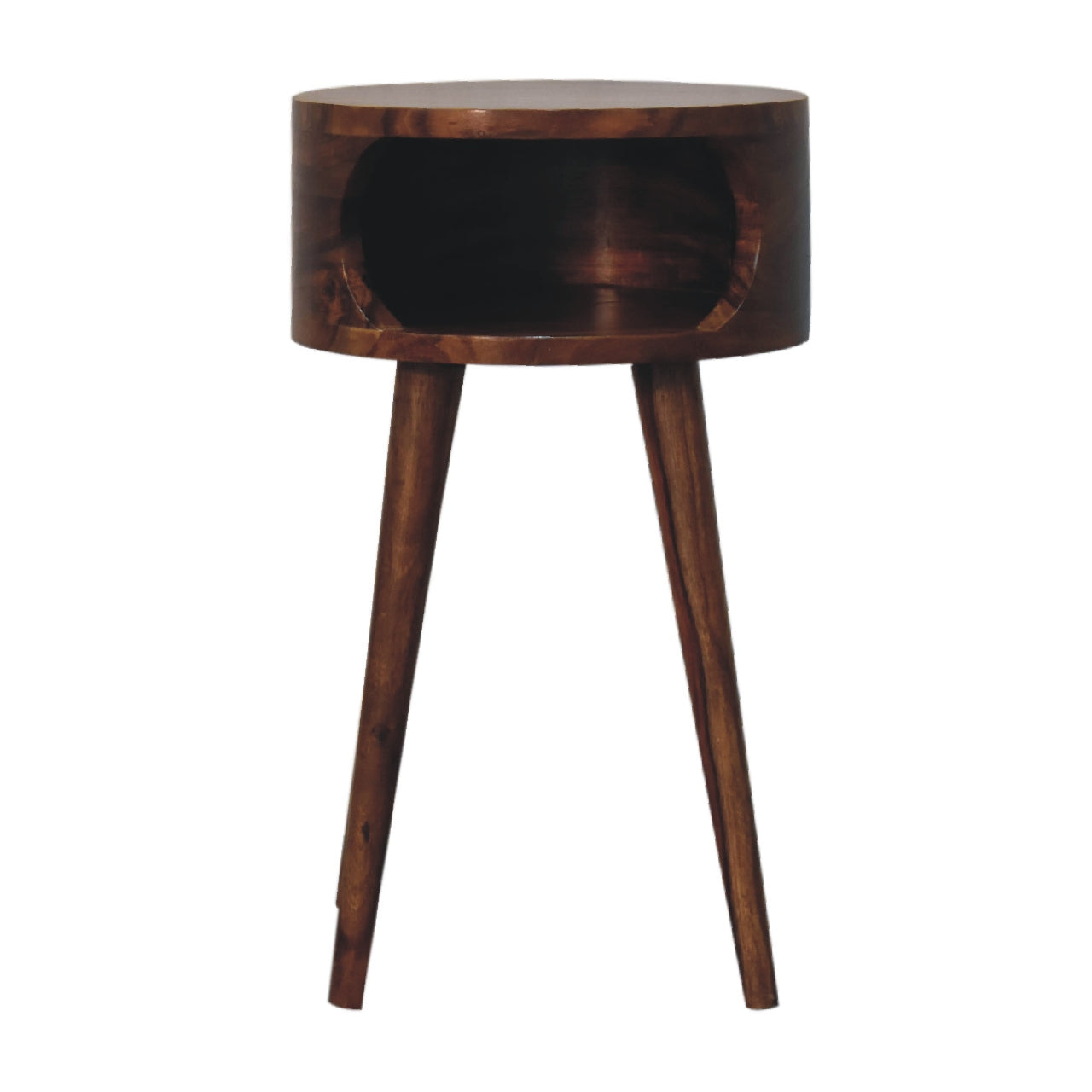 Levzu Open Honey Wood Bedside Table