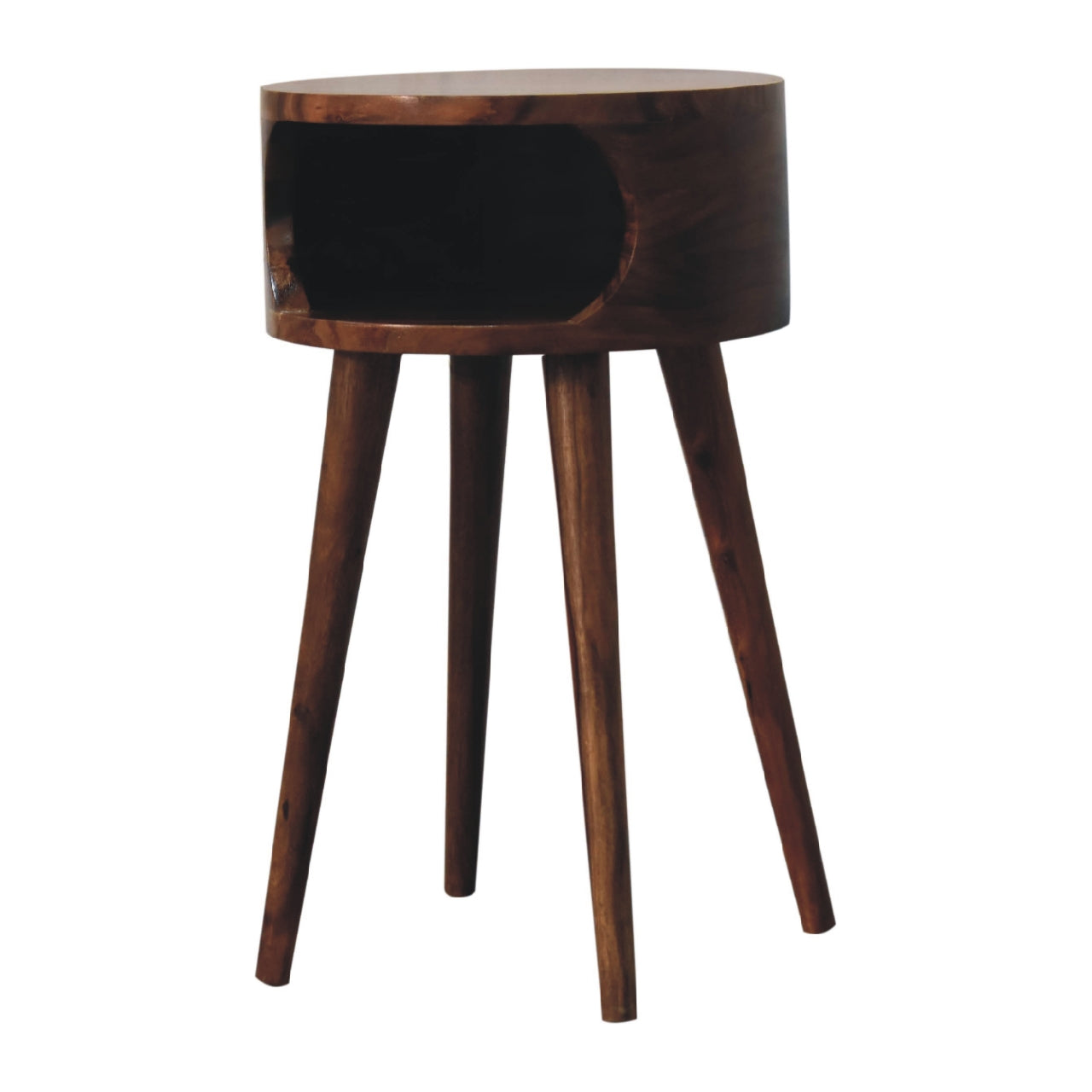 Levzu Open Honey Wood Bedside Table - Image 3