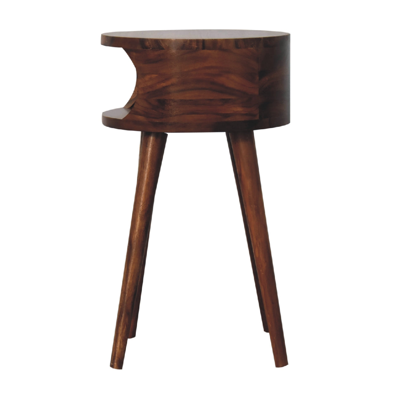 Levzu Open Honey Wood Bedside Table - Image 8