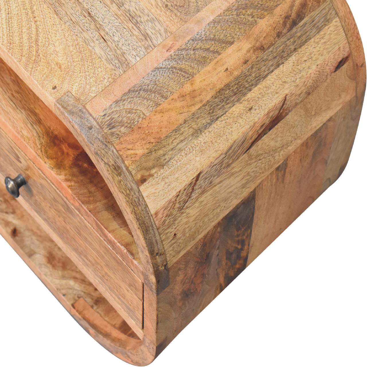 Levzu Curved Chestnut TV Stand - Image 5