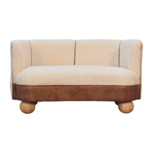 Levzu Cream Boucle Small Sofa