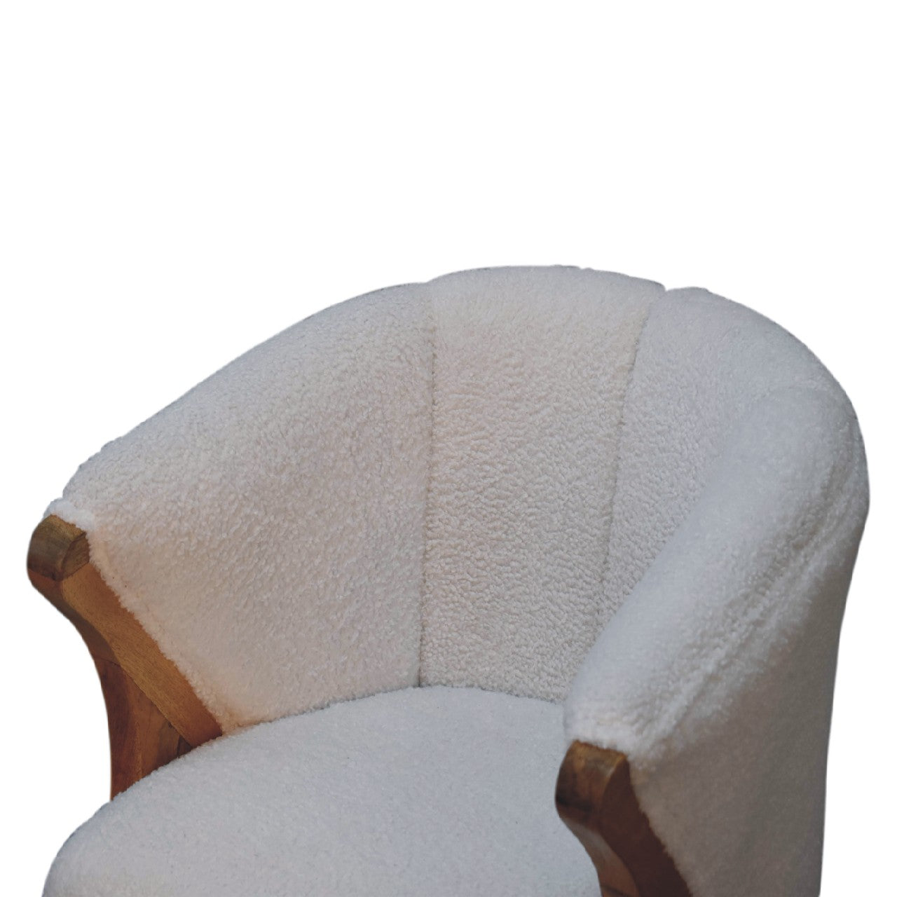 Levzu White Boucle Chair - Image 5