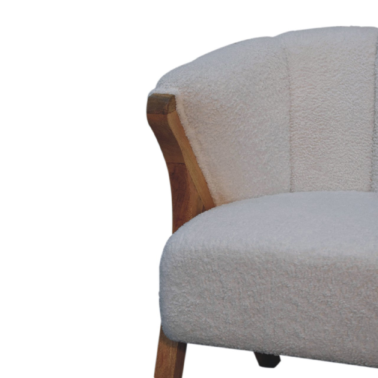 Levzu White Boucle Chair - Image 6