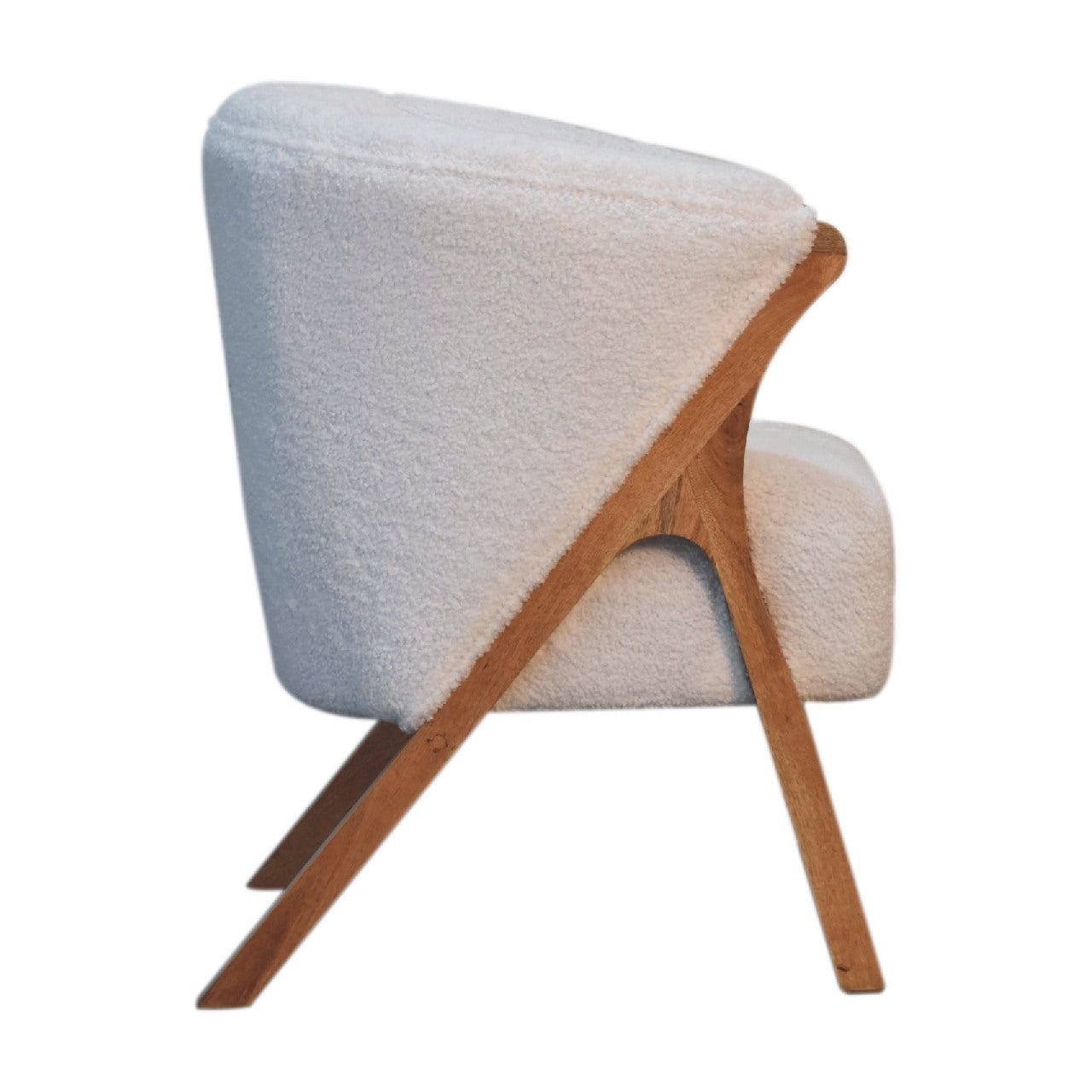 Levzu White Boucle Chair - Image 8