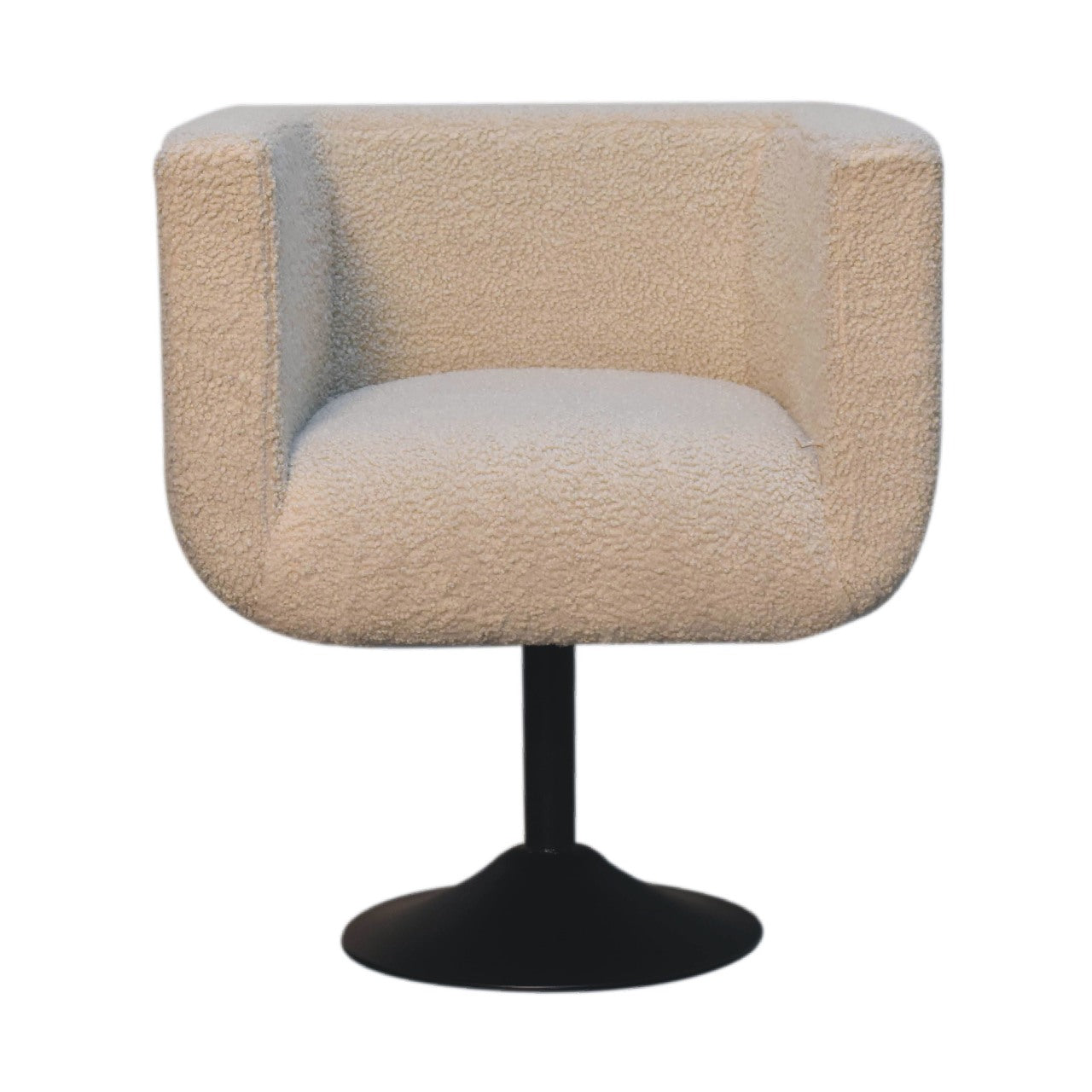 Levzu Cream Boucle Swivel Chair