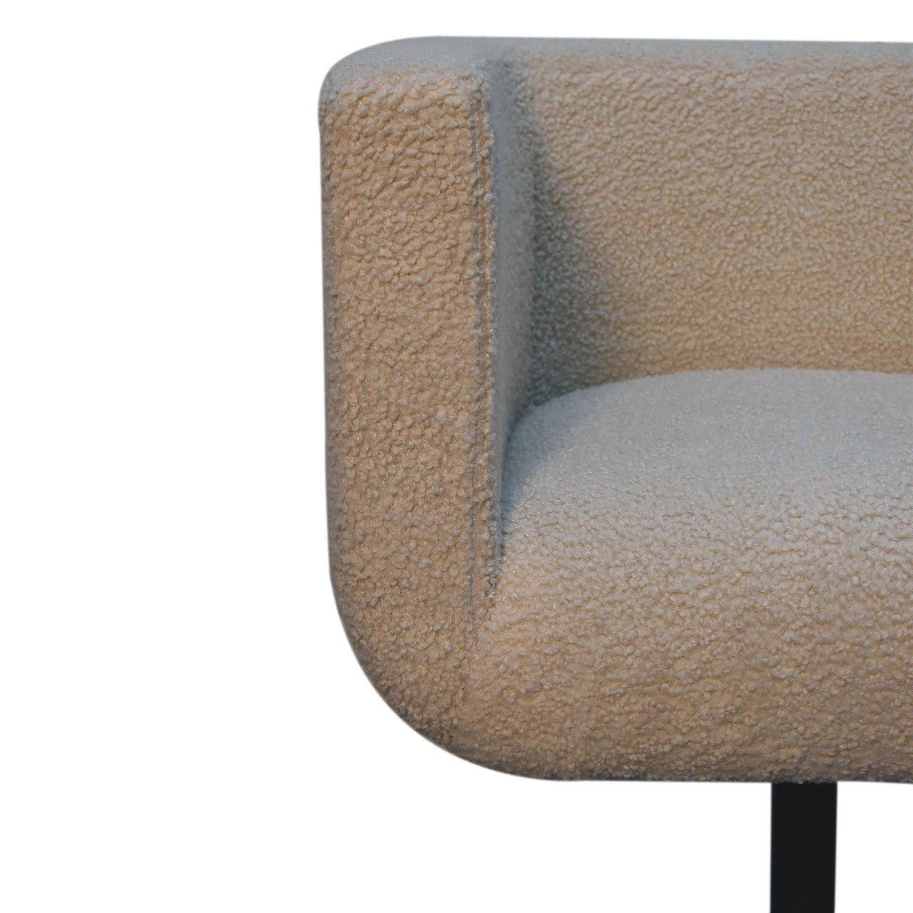 Levzu Cream Boucle Swivel Chair - Image 4