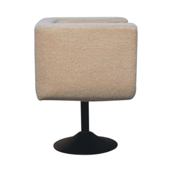 Levzu Cream Boucle Swivel Chair - Image 8